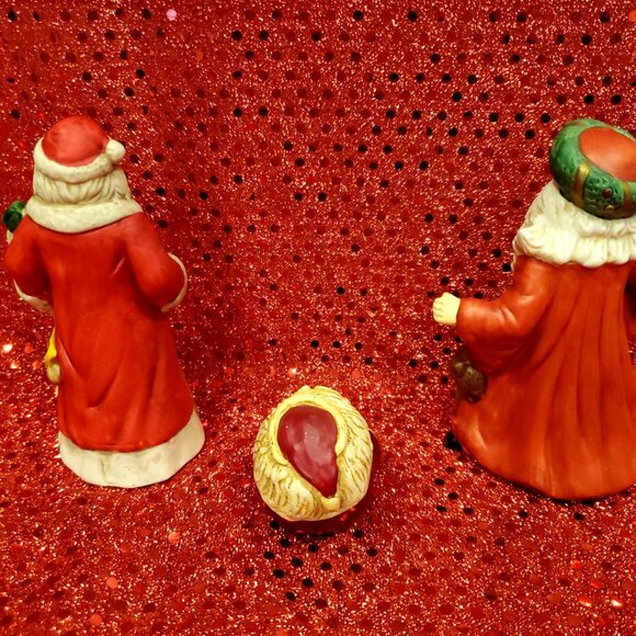 Lot of 3 Vintage Santa St Nicholas Collectibles Roly Poly Lefever Midwest Import - Picture 3 of 4
